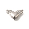 Anti-Tarnish 304 Stainless Steel Beads, Heart with Wing, Stainless Steel Color, 9x15.5x5mm, Hole: 1.8mm
