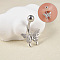 304 Stainless Steel Belly Rings, with Micro Pave Cubic Zirconia, Butterfly, Stainless Steel Color, Clear, Pin: 10x1.6mm