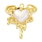 Rack Plating Alloy Pendants, with Resin, Cadmium Free & Nickel Free & Lead Free,  Heart, Golden, 25.5x21.5x6mm, Hole: 1.6mm
