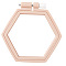 ABS Plastic Cross Stitch Embroidery Hoops, Embroidered Display Frame, Sewing Tools Accessory, Light Salmon, 95x105mm