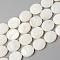 Natural Freshwater Shell Beads Strands, Oval, Creamy White, 20x17x5mm, Hole: 0.8mm, about 18pcs/strand, 14.17 inch(36cm)