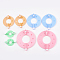 Plastic Knitting Loom for Making Pom Pom, Including Instruction, Pom Pom Maker Sets, Mixed Color, 51~99x35~90x12mm, about 4 colors, 2pcs/color, 8pcs/set