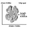 304 Stainless Steel Flower Stud Earrings for Women, Fashionable Floral Ear Jewelr, Platinum, 25x26mm