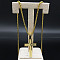 201 Stainless Steel Pendant Necklaces, Cross with Word Jesus, Golden, 23.82 inch(60.5cm)
