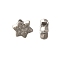 304 Stainless Steel Beads, Snowflake, Stainless Steel Color, 7x3mm, Hole: 1.8mm