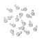 Non-Tarnish 304 Stainless Steel Charms, Flat Round Charm, Stainless Steel Color, 7x4.5x1mm, Hole: 1.2mm