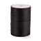 Flat Waxed Polyester Thread String, Micro Macrame Cord, for Leather Sewing Stitching, Dark Coffee, 0.8~0.9x0.3mm, about 109.36 Yards(100m)/Roll
