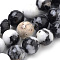 Natural Zebra Jasper Beads Strands, Round, 10mm, Hole: 1mm, about 40pcs/strand, 15.7 inch