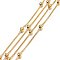 Ion Plating(IP) 304 Stainless Steel Twisted Chains/Curb Chains, Satellite Chains, with Spool, Soldered, Golden, 2.5x1.8x0.4mm, Beads: 4x3.5mm, about 32.8 Feet(10m)/roll