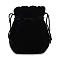 Velvet Jewelry Bag, Black, about 10cm wide, 12.5cm long