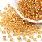 6/0 Transparent Glass Round Seed Beads, Grade A, Silver Lined, Champagne Yellow, 3.6~4.0mm, Hole: 1.2mm, about 5000pcs/pound