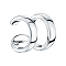 Fashionable S925 Silver Geometric Ear Clip, Simple and Unique, No Piercing Needed, Silver, 12x12mm