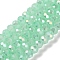 Baking Electroplate Glass Beads Strands, AB Color, Faceted, Round, Aquamarine, 6x5mm, Hole: 1mm, about 80~85pcs/strand, 38~40cm
