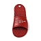 Spray Painted Alloy Pendants, Slipper Shape, Dark Red, 41x18x7.5mm, Hole: 2mm