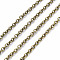 Brass Cable Chains, Unwelded, with Spool, Oval, Cadmium Free & Nickel Free & Lead Free, Antique Bronze, Link: 3x2.5x0.6mm