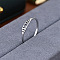 Hollow Moon Phase 304 Stainless Steel Finger Rings, Stainless Steel Color, US Size 8(18.1mm)