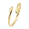 304 Stainless Steel Open Cuff Bangles, Hand Hug, Golden, Inner Diameter: 2-1/8 inch(5.35cm)