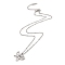 Non-Tarnish 304 Stainless Steel Pendant Necklace, Bowknot, Stainless Steel Color, 16.02 inch(40.7cm)