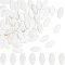 100Pcs Dyed Natural Shell Beads, Oval, White, 8x4mm, Hole: 1mm