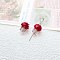 Handmade Lampwork Beads, Red, Mushroom, 15x13mm