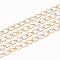 Soldered Brass Curb Chains, Cadmium Free & Nickel Free & Lead Free, with Spool, Real 18K Gold Plated, 5x3.5x0.5mm, about 98.42 Feet(30m)/roll