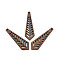 Walnut Wood Pendants, Camel, Arrow, 59x19x2.5mm, Hole: 2mm