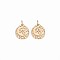 Brass Micro Pave Clear Cubic Zirconia Charms, Nickel Free, Teardrop with Moon & Star, Real 18K Gold Plated, 15x10x1mm, Hole: 1.5mm
