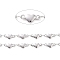 Tarnish Resistant 304 Stainless Steel Link Chains, Unwelded, Heart, Stainless Steel Color, 10x5x2mm