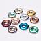 Non-Magnetic Synthetic Hematite Pendants, Donut/Pi Disc, Grade A, Mixed Color, Donut Width: 11.5mm, 30x6mm, Hole: 7mm