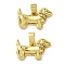 Brass Micro Pave Cubic Zirconia Pendants, Dog Charms, Real 18K Gold Plated, 9.5x15x3.5mm, Hole: 4x2.5mm
