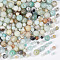 4 Strands 4 Styles Natural Flower Amazonite Beads Strands, Round, 4~10mm, Hole: 0.8~1.5mm, 1 strand/style