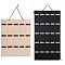 Wall-mounted Felt Cloth Glasses Storage Roll, Sunglasses Organizer Hanging Holder, Rectangle, Bisque, 50x40cm
