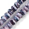 Handmade Lampwork Beads Strands, Faceted, Rondelle, Colorful, 10x7.5mm, Hole: 1.6mm, about 60pcs/strand, 17.72''(45cm)