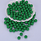 Round Silicone Focal Beads, Green, 15mm, Hole: 2mm