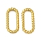 Ion Plating(IP) 304 Stainless Steel Linking Rings, Twisted Oval, Real 18K Gold Plated, 17x8x2mm, Inner Diameter: 13.5x4.5mm