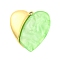 304 Stainless Steel Pendants, Heart Charm, with Resin, Ion Plating(IP), Real 18K Gold Plated, Pale Green, 31.5x27.5x5mm, Hole: 1.6mm
