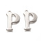 Non-Tarnish 201 Stainless Steel Pendants, Letter P, Stainless Steel Color, 28.5x19x2mm, Hole: 2mm