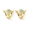 Rack Plating Brass Micro Pave Cubic Zirconia Beads, Long-Lasting Plated, Bull Head, Real 18K Gold Plated, 9.5x11x5mm, Hole: 1.6mm
