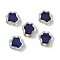 Glass Beads, Temperature Sensing Color Changing Beads, Flower, Clear, 13.5x13.5x5mm, Hole: 1.3mm