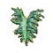 Leaf Enamel Pins, Golden Alloy Brooches for Backpack Clothes, Spring Green, 31x28mm