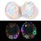 Handmade Luminous Polymer Clay Rhinestone Beads, with Acrylic Daisy Flower & Glass Oval Cabochons, Pen Focal Beads, Clear AB, 25.5~26x21.5~22x17mm, Hole: 2mm