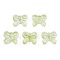 Transparent Spray Painted Glass Beads, Bowknot, Yellow Green, 14x16x6mm, Hole: 1mm
