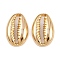 Brass Pendants, Shell Shape Charms, Nickel Free, Real 18K Gold Plated, 17x11.5x3mm