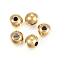 Barrel Ion Plating(IP) 304 Stainless Steel Beads, Real 18K Gold Plated, 3x2mm, Hole: 1mm