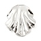 Non-Tarnish 304 Stainless Steel Pendants, Shell Charm, Stainless Steel Color, 32x29x4.5mm, Hole: 1.4mm