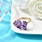 Natural Amethyst Finger Rings for Women, Inner Diameter: 18mm