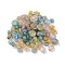 Transparent Acrylic Beads, Metal Enlaced, Mixed Shapes, Mixed Color, 7.5~22.5x7.5~21x5.5~13mm, Hole: 1.2~5.5mm, about 485pcs/500g