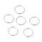 Brass Round Rings, Soldered Jump Rings, Closed Jump Rings, Cadmium Free & Lead Free, Silver Color Plated, 18 Gauge, 10x1mm, Inner Diameter: 8mm, Hole: 8mm