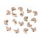 Brass Beads, Nickel Free, Moon, Raw(Unplated), 7x5.5x2.5mm, Hole: 1.5mm