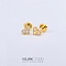 Stainless Steel Micro Pave Clear Cubic Zirconia Cartilage Earrings for Women Men, Flat Back Earring, Heart, 6mm, Pin: 1.2mm